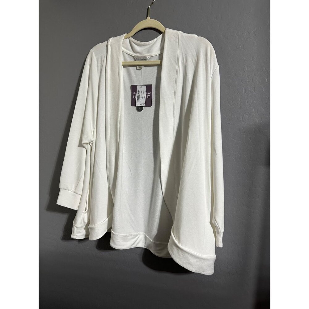 Christopher & Banks Women's Open Front Cardigan with Pockets Size L NWT